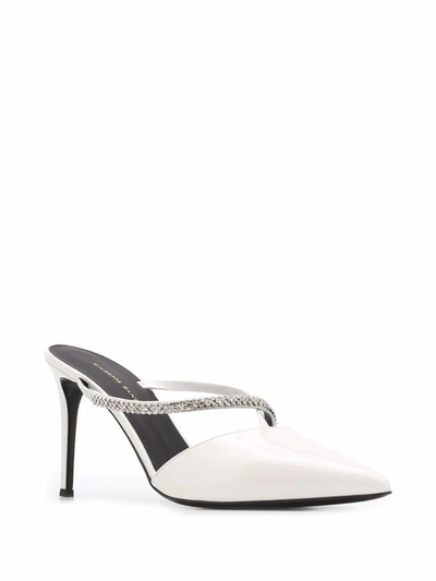 Shop Giuseppe Zanotti Design Women's White Leather Heels