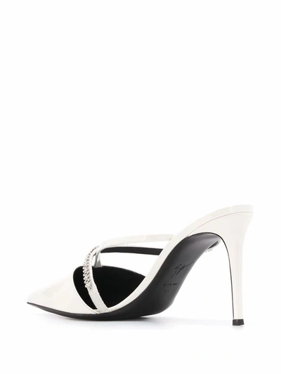 Shop Giuseppe Zanotti Design Women's White Leather Heels