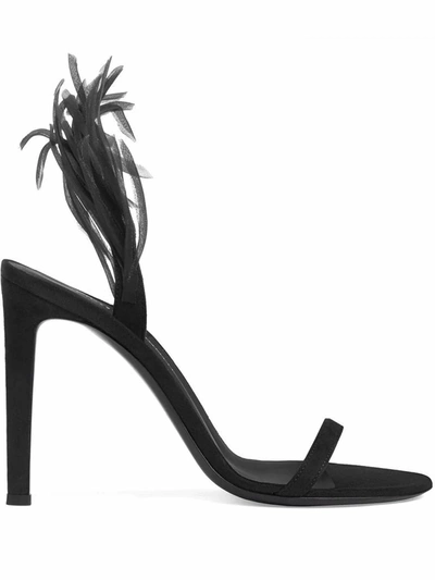 Shop Giuseppe Zanotti Design Women's Black Suede Sandals