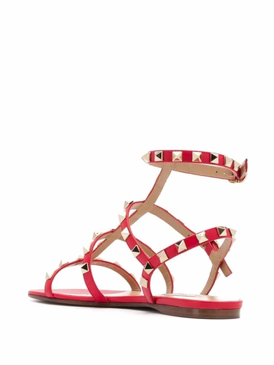 Shop Valentino Garavani Women's Red Leather Sandals