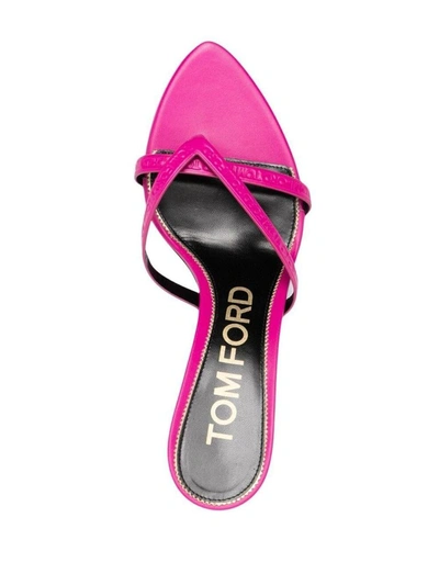Shop Tom Ford Women's Purple Leather Sandals