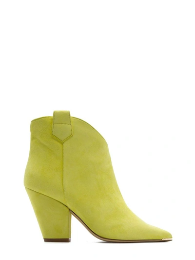 Shop Aldo Castagna Women's Yellow Suede Ankle Boots