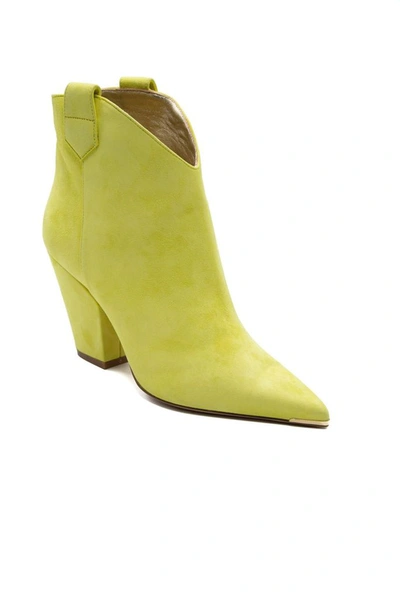 Shop Aldo Castagna Women's Yellow Suede Ankle Boots