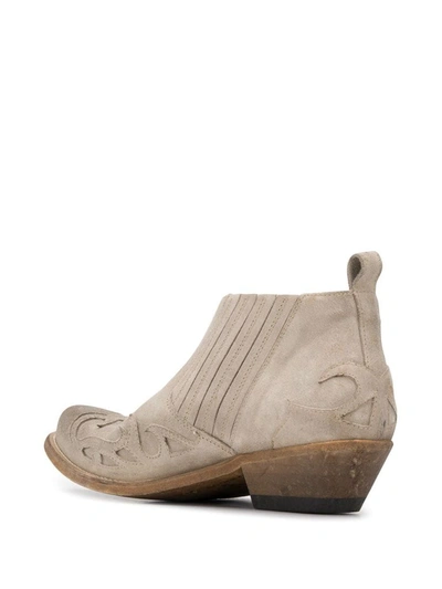 Shop Golden Goose Women's Beige Suede Ankle Boots