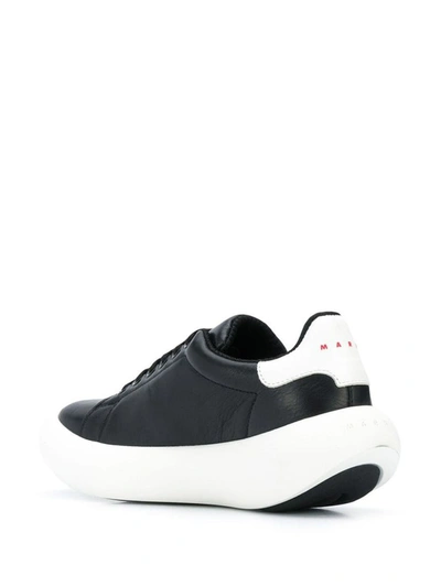 Shop Marni Women's Black Leather Sneakers