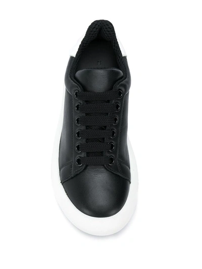 Shop Marni Women's Black Leather Sneakers