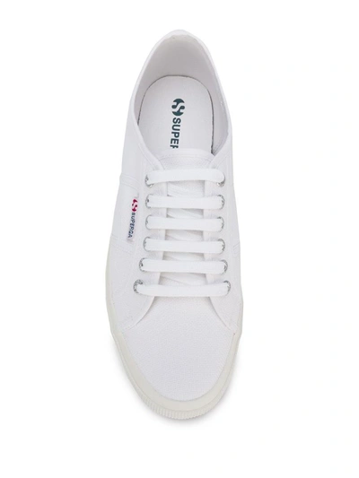 Shop Superga Women's White Cotton Sneakers