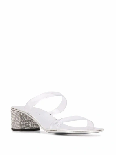 Shop Giuseppe Zanotti Design Women's White Leather Sandals