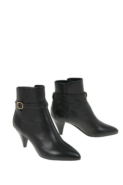 Shop Celine Céline Women's Black Leather Ankle Boots