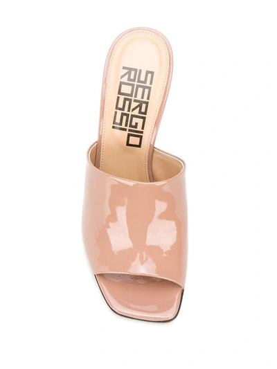 Shop Sergio Rossi Women's Pink Leather Sandals