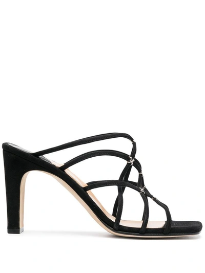 Shop Sergio Rossi Women's Black Leather Sandals