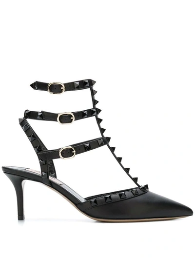 Shop Valentino Garavani Women's Black Leather Heels