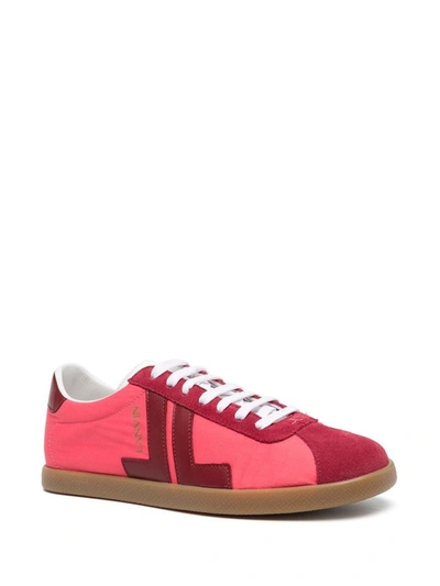 Shop Lanvin Women's Red Leather Sneakers