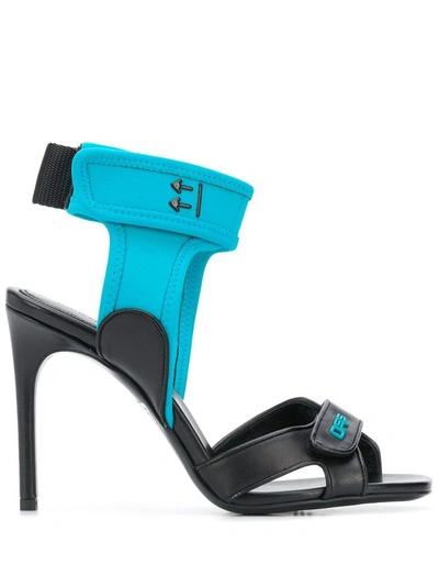 Shop Off-white Women's Blue Polyamide Sandals