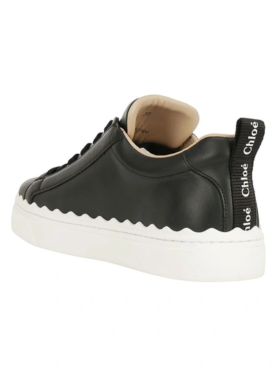 Shop Chloé Women's Black Leather Sneakers