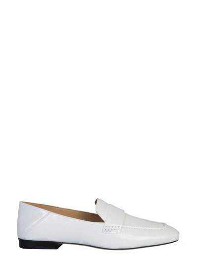 Shop Michael Kors Women's White Leather Loafers