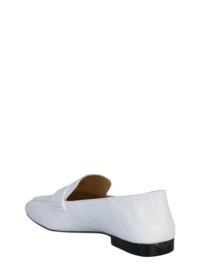 Shop Michael Kors Women's White Leather Loafers