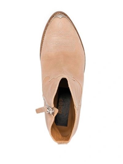 Shop Golden Goose Women's Beige Leather Ankle Boots
