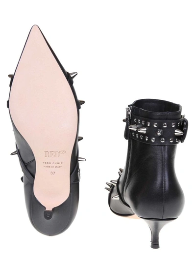 Shop Red Valentino Women's Black Leather Ankle Boots