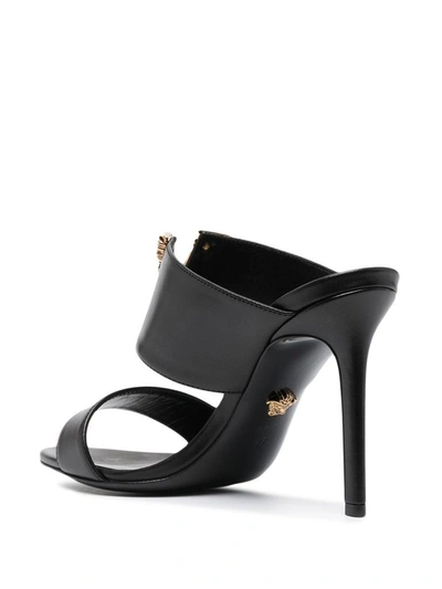 Shop Versace Women's Black Leather Sandals