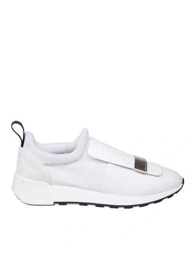 Shop Sergio Rossi Women's White Leather Slip On Sneakers