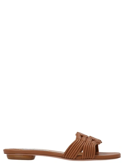 Shop Aquazzura Women's Brown Other Materials Sandals