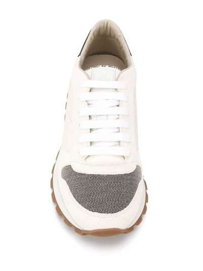 Shop Brunello Cucinelli Women's White Leather Sneakers