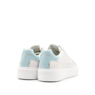 Shop Karl Lagerfeld Women's White Leather Sneakers