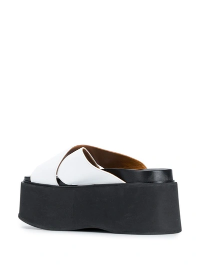 Shop Marni Women's White Leather Sandals