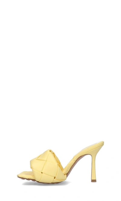 Shop Bottega Veneta Women's Yellow Leather Sandals