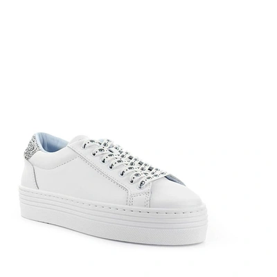 Shop Chiara Ferragni Women's White Leather Sneakers