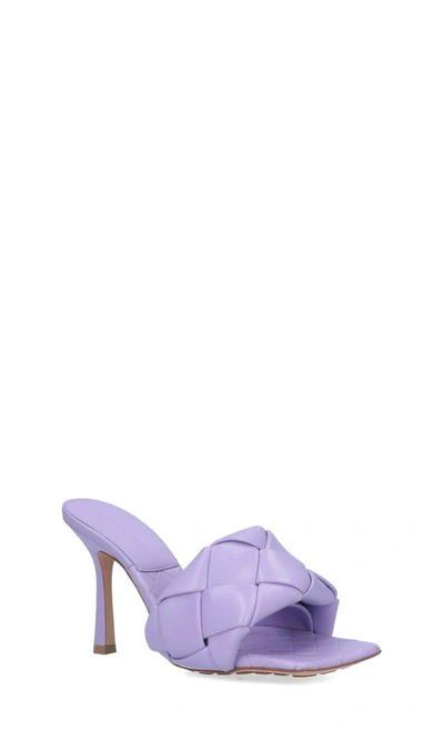 Shop Bottega Veneta Women's Purple Leather Sandals