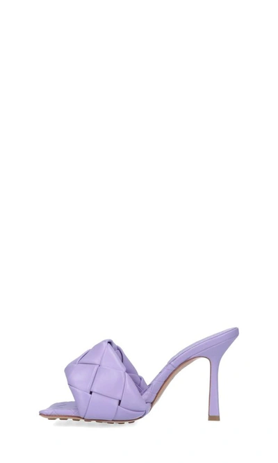 Shop Bottega Veneta Women's Purple Leather Sandals