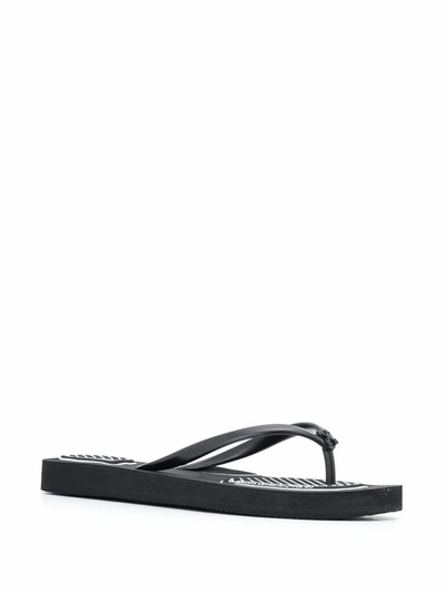 Shop Off-white Women's Black Pvc Flip Flops