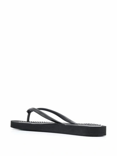 Shop Off-white Women's Black Pvc Flip Flops