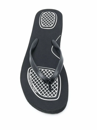 Shop Off-white Women's Black Pvc Flip Flops