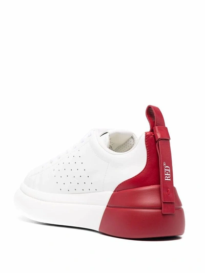 Shop Red Valentino Women's White Leather Sneakers
