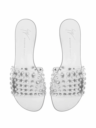 Shop Giuseppe Zanotti Design Women's Silver Leather Sandals