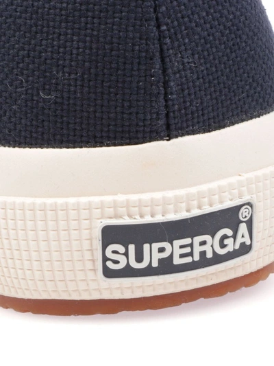 Shop Superga Women's Blue Cotton Sneakers