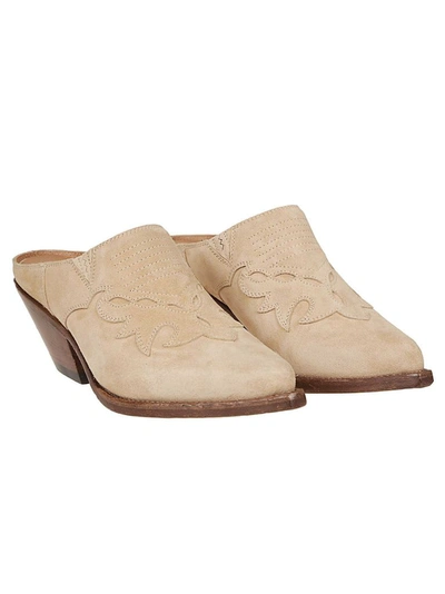 Shop Buttero Women's Beige Suede Sandals