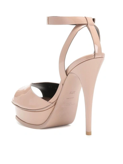 Shop Saint Laurent Women's Pink Leather Sandals