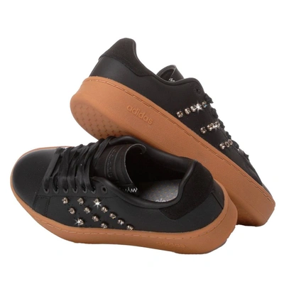 Shop Adidas Originals Adidas Women's Black Leather Sneakers