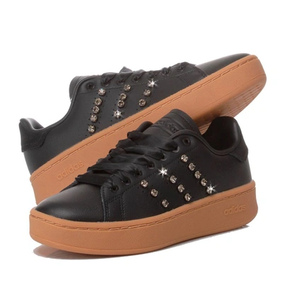 Shop Adidas Originals Adidas Women's Black Leather Sneakers