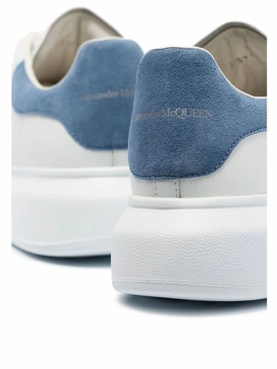 Shop Alexander Mcqueen Women's White Leather Sneakers