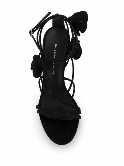 Shop Giuseppe Zanotti Design Women's Black Leather Sandals