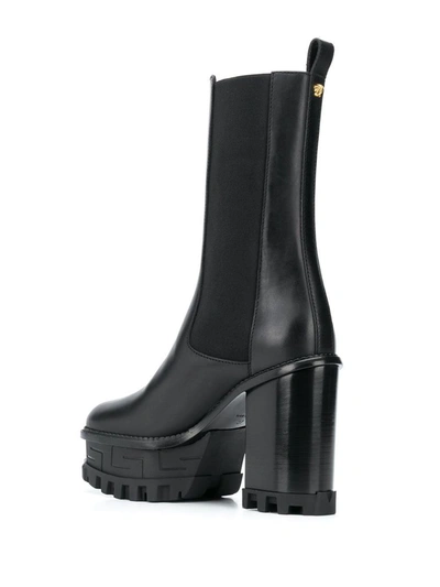 Shop Versace Women's Black Leather Ankle Boots