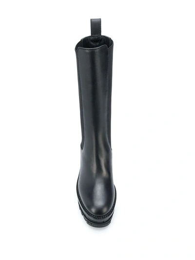 Shop Versace Women's Black Leather Ankle Boots
