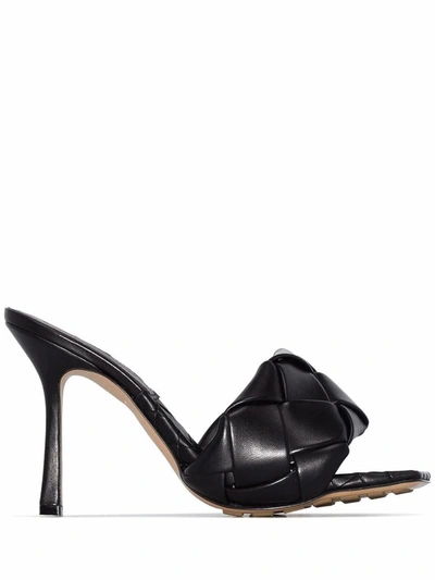 Shop Bottega Veneta Women's Black Leather Sandals