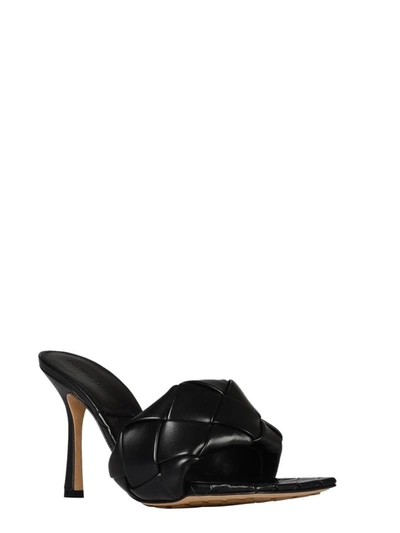 Shop Bottega Veneta Women's Black Leather Sandals