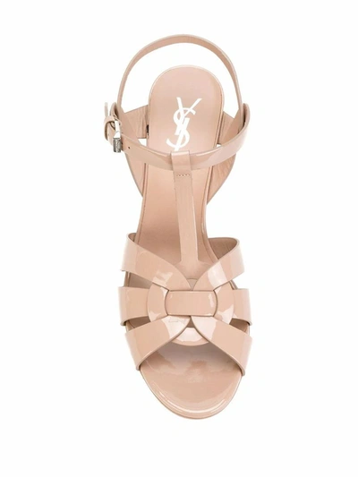 Shop Saint Laurent Women's Pink Leather Sandals